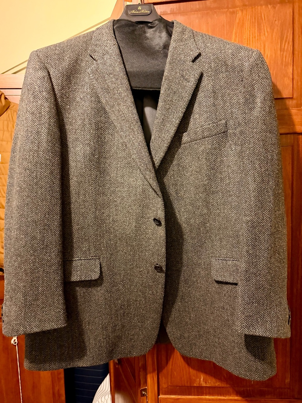 Hickey Freeman Men’s 48Long Herringbone Blazer